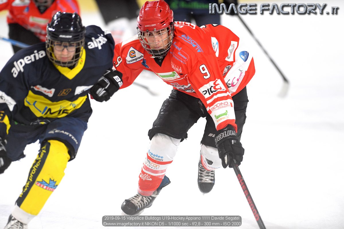 2019-09-15 Valpellice Bulldogs U19-Hockey Appiano 1111 Davide Segatel
